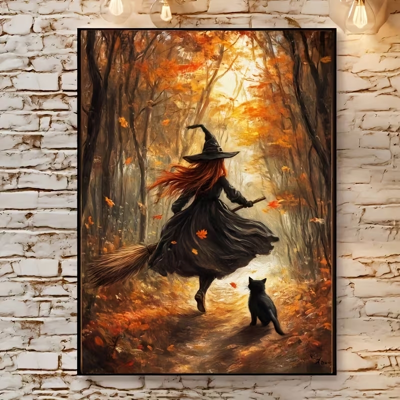 Retro Alloween Autumn Witch On - Photography Gallery 评论和价格