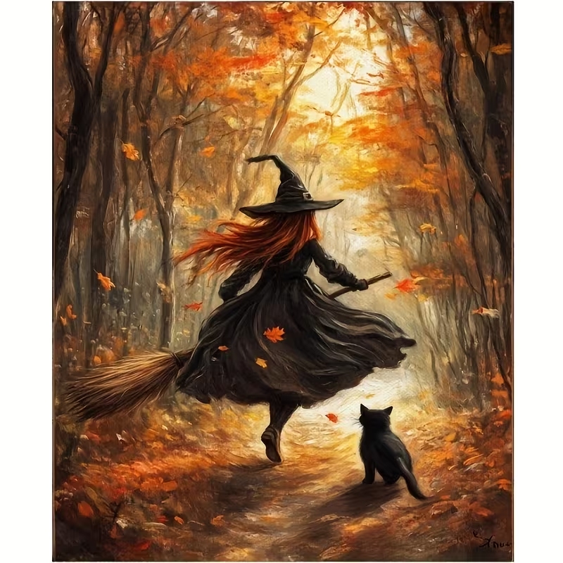 Retro Alloween Autumn Witch On - Photography Gallery 评论和价格