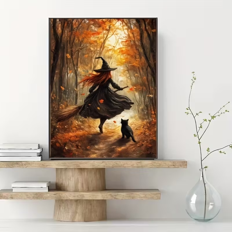 Retro Alloween Autumn Witch On - Photography Gallery 评论和价格