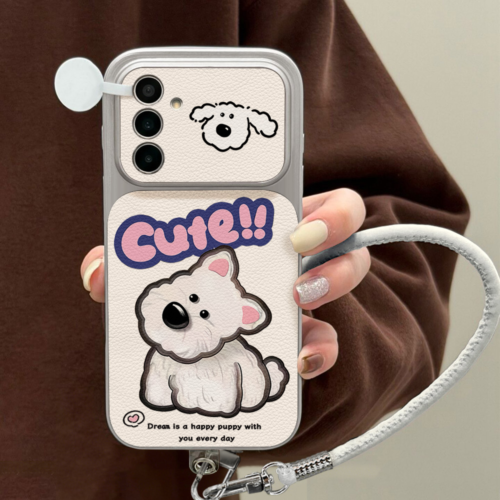 Cute Cartoon Dog Lanyard Phone - Camera Strap Leather 评论和价格