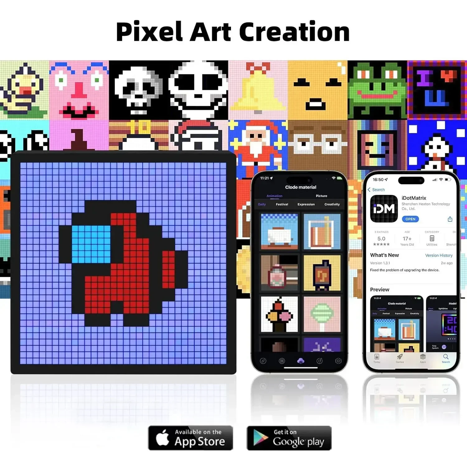 LED Pixel Display APP Control  - Pixel Art Led Panel 评论和价格