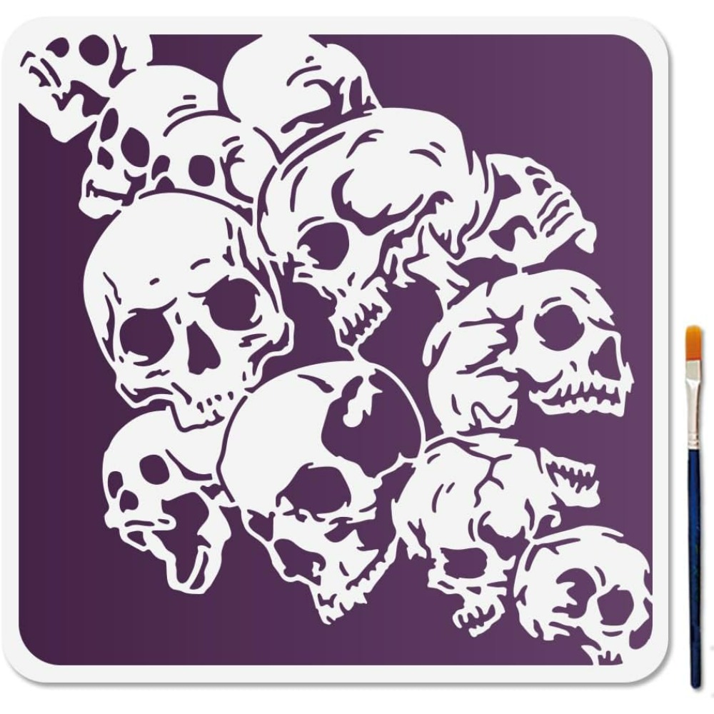 Skull Background Stencil Skull - Photography Techniques 评论和价格