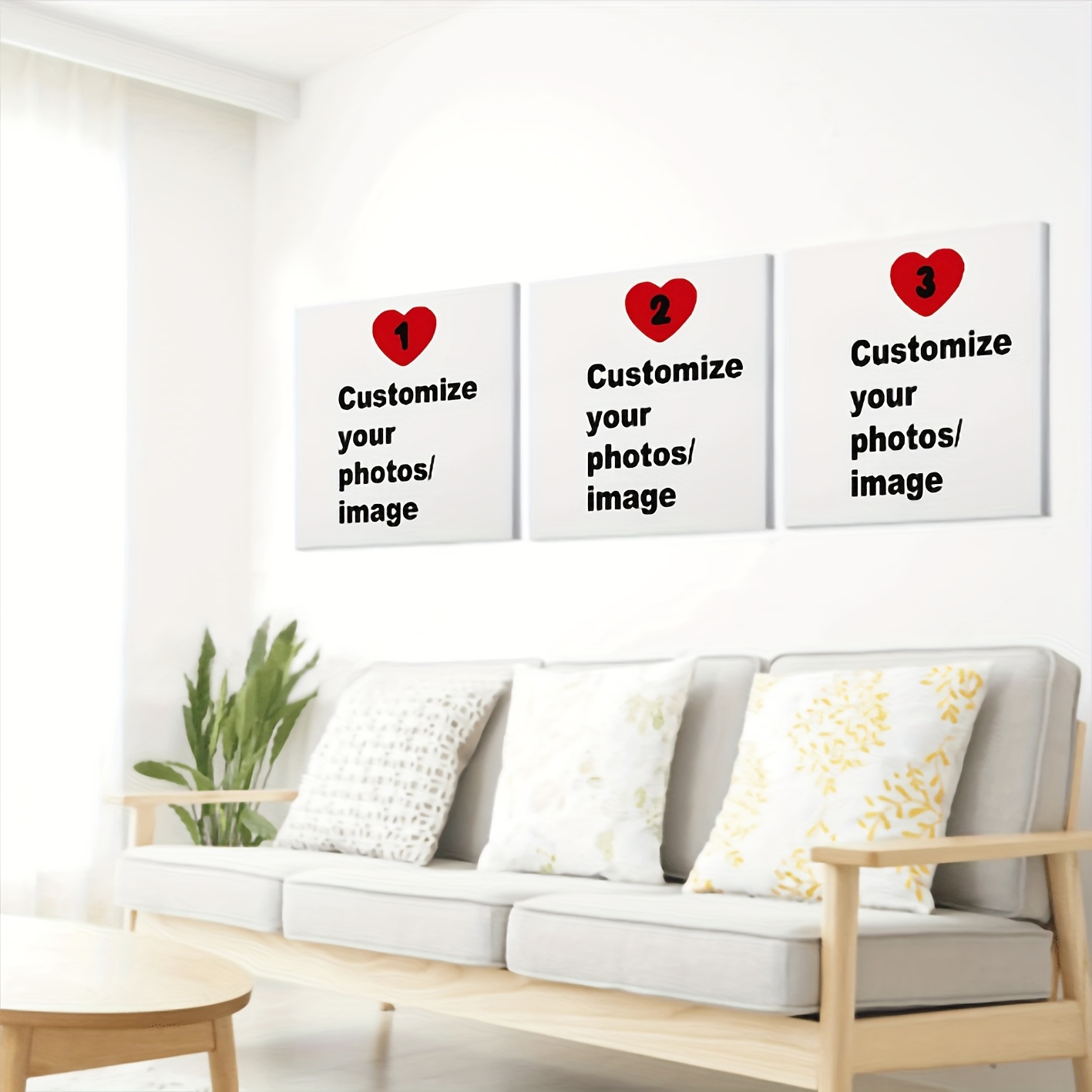 3pcs/set Custom Square Canvas  - Photography Gallery 评论和价格
